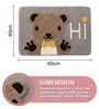 Grey Microfiber 23X15 Inches Anti-Skid Bath Mat