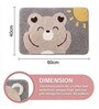 Grey Microfiber 23X15 Inches Anti-Skid Bath Mat