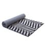 Grey Microfiber 55 x 22 Inches Machine Made Floor Runner