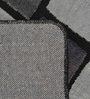 Grey Geometric Microfibre 4 ft x 6 ft Machine Made Carpet