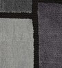 Grey Geometric Microfibre 4 ft x 6 ft Machine Made Carpet
