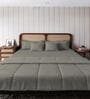 Grey Microfiber Chevron 150 GSM Double Bed Comforter