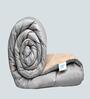 Grey Microfiber Floral 150 GSM Double Bed Comforter