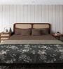 Grey Microfiber Floral 80 GSM Double Bed Dohar