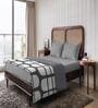Grey Microfiber Geometric 80 GSM Double Bed Dohar