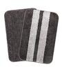 Grey Geometric  Microfibre 16x24 Inches AntiSkid Bath Mat (Set of 2)
