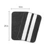 Grey Geometric Microfibre 16x24 Inches AntiSkid Bath Mats (Set of 2)