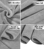 Grey Microfiber Solid 450 GSM Bath Towel