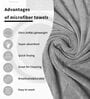 Grey Microfiber Solid 450 GSM Hand Towel (Set of 2)