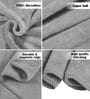 Grey Microfiber Solid 450 GSM Hand Towel (Set of 2)