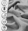 Grey Microfiber Solid 450 GSM Hand Towel (Set of 2)