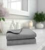 Grey Microfiber Solid 450 GSM Hand Towel (Set of 2)