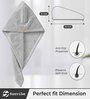 Grey Microfiber Solid 500 GSM Hair Wrap Towel (2Pcs)
