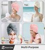 Grey Microfiber Solid 500 GSM Hair Wrap Towel (2Pcs)