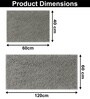Grey Microfibre 16x24 Inches Lightweight Bath Mat