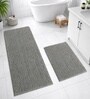 Grey Microfibre 16x24 Inches Lightweight Bath Mat