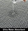 Grey Microfibre 16x24 Inches Lightweight Bath Mat