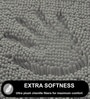 Grey Microfibre 16x24 Inches Lightweight Bath Mat