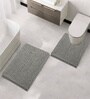 Grey Microfibre 16x24 Inches Lightweight Bath Mat