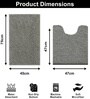 Grey Microfibre 18x30 Inches Lightweight Bath Mat
