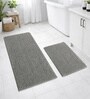 Grey Microfibre 18x30 Inches Lightweight Bath Mat