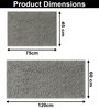Grey Microfibre 18x30 Inches Lightweight Bath Mat