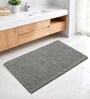 Grey Microfibre 18x30 Inches Lightweight Bath Mat
