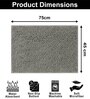 Grey Microfibre 18x30 Inches Lightweight Bath Mat