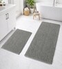 Grey Microfibre 18x30 Inches Lightweight Bath Mat