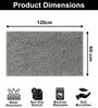 Grey Microfibre 23x47 Inches Lightweight Bath Mat