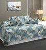 Grey Microfibre 240 TC 6 Pcs Diwan Set