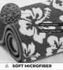 Grey Floral Microfibre 24X16 Inches Anti-Skid Bath Mat
