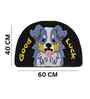 Black Good Luck Dog Microfibre 24X16 Inches Anti-Skid Bath Mat