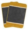 Grey Geometric Microfibre 24x16 Inches AntiSkid Bath Mats (Set of 2)