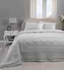 Grey Microfibre Solid 100 GSM Double Bed Quilt