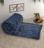 Grey Mink Floral 400 GSM Double Bed Blanket