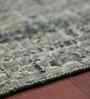 Grey Modern Wool/Silk 2x3 Feet Handmade  Dhurrie