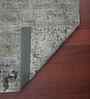 Grey Modern Wool/Silk 2x3 Feet Handmade  Dhurrie