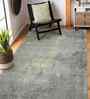 Grey Modern Wool/Silk 2x3 Feet Handmade  Dhurrie