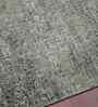 Grey Modern Wool/Silk 2x3 Feet Handmade  Dhurrie