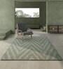 Grey Moroccan and Tribal Wool and Viscose 6'6 ft X 9'10 ft Flat Weaves