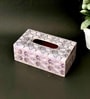 Grey N Gold Printed Resin Tissue Box