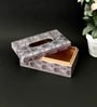 Grey N Gold Printed Resin Tissue Box