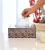 Grey N Gold Printed Resin Tissue Box