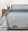 Grey Noor Reversible King Quilt 90X90 With 2 Pillow Covers