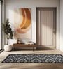 Grey Nylon Floral 47 x 20 Inches Runner