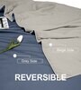 Grey Nylon Solid 180 GSM Reversible Single Blanket