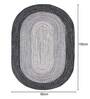 Grey Oic Robust Oval Braided Heavy 3X5 Ft Carpet
