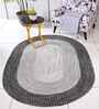 Grey Oic Robust Oval Braided Heavy 4X6 Ft Carpet