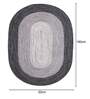 Grey Oic Robust Oval Braided Heavy 4X6 Ft Carpet